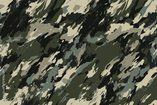 Hunting camouflage with tree for hunting and military. Hunting camouflage seamless pattern design. Vector hunting camo background