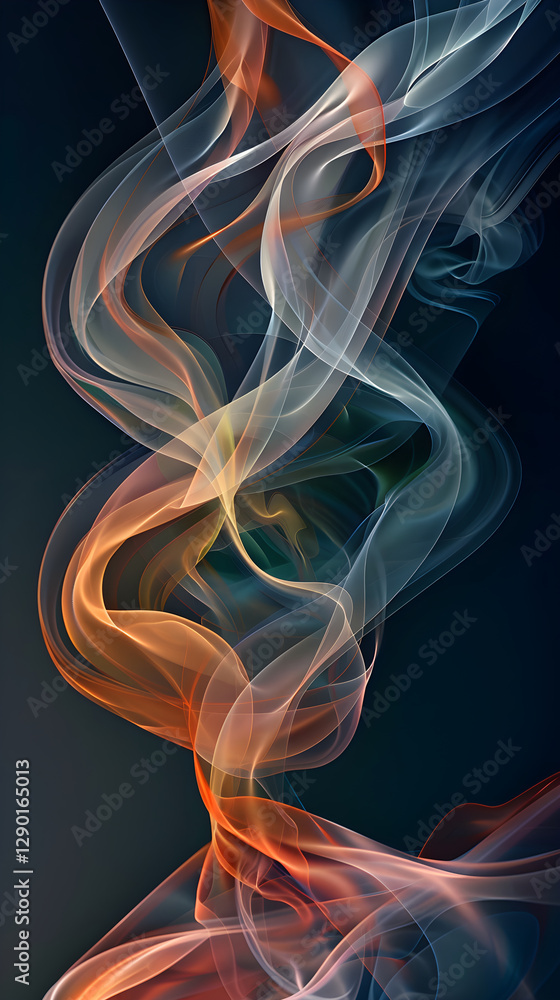 Elegant Ribbon Element Flowing Across Frame with Dynamic Curves and Vibrant Colors Elegant Ribbon Element Flowing Across Frame with Dynamic Curves and Vibrant Colors