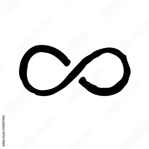 Infinity Symbol in Black Ink - Hand Drawn Style