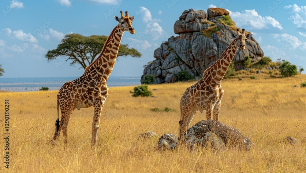 Obraz premium Giraffes in the African Savanna