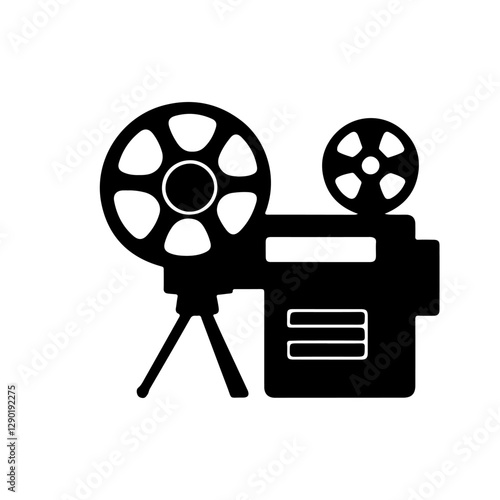 Adobe  Cinema  silhouette vector icon sign symbol illustration design.r Artwork