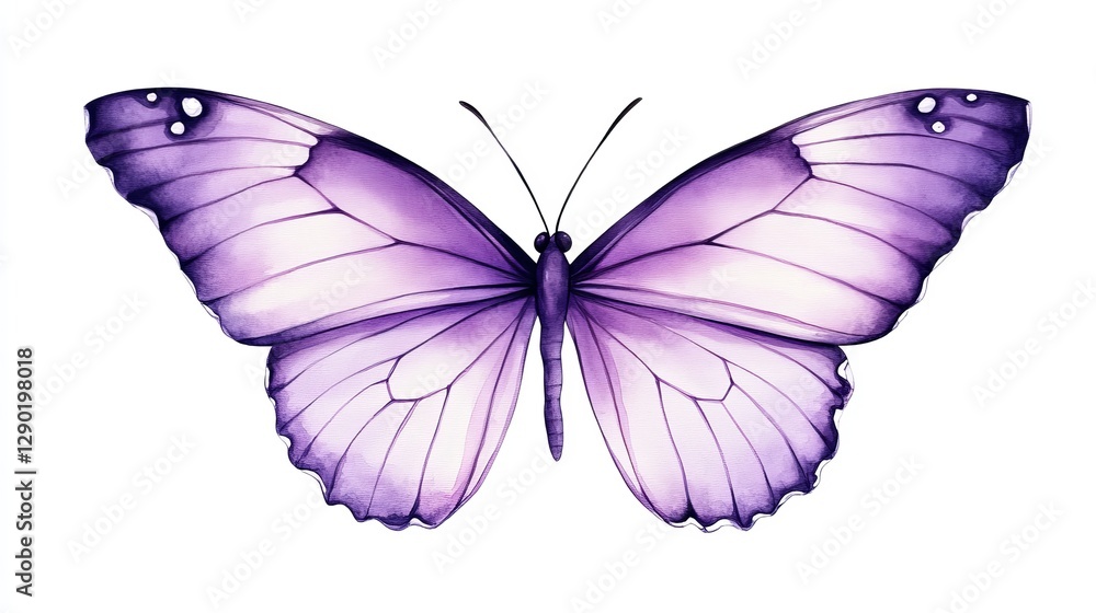 Vibrant purple butterfly illustration showcasing intricate wing patterns and details Vibrant purple butterfly illustration showcasing intricate wing patterns and details
