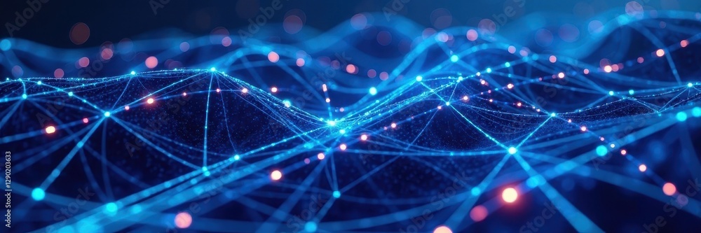 Intricate blue neon grid, dynamic lines create complex geometric structure, dark, blue Intricate blue neon grid, dynamic lines create complex geometric structure, dark, blue