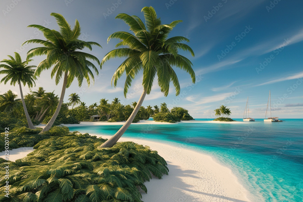 Naklejka premium peaceful Island