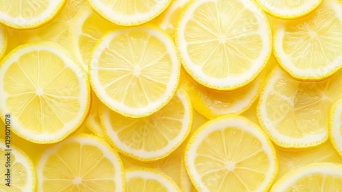Vibrant lemon slices create a sunny mosaic.