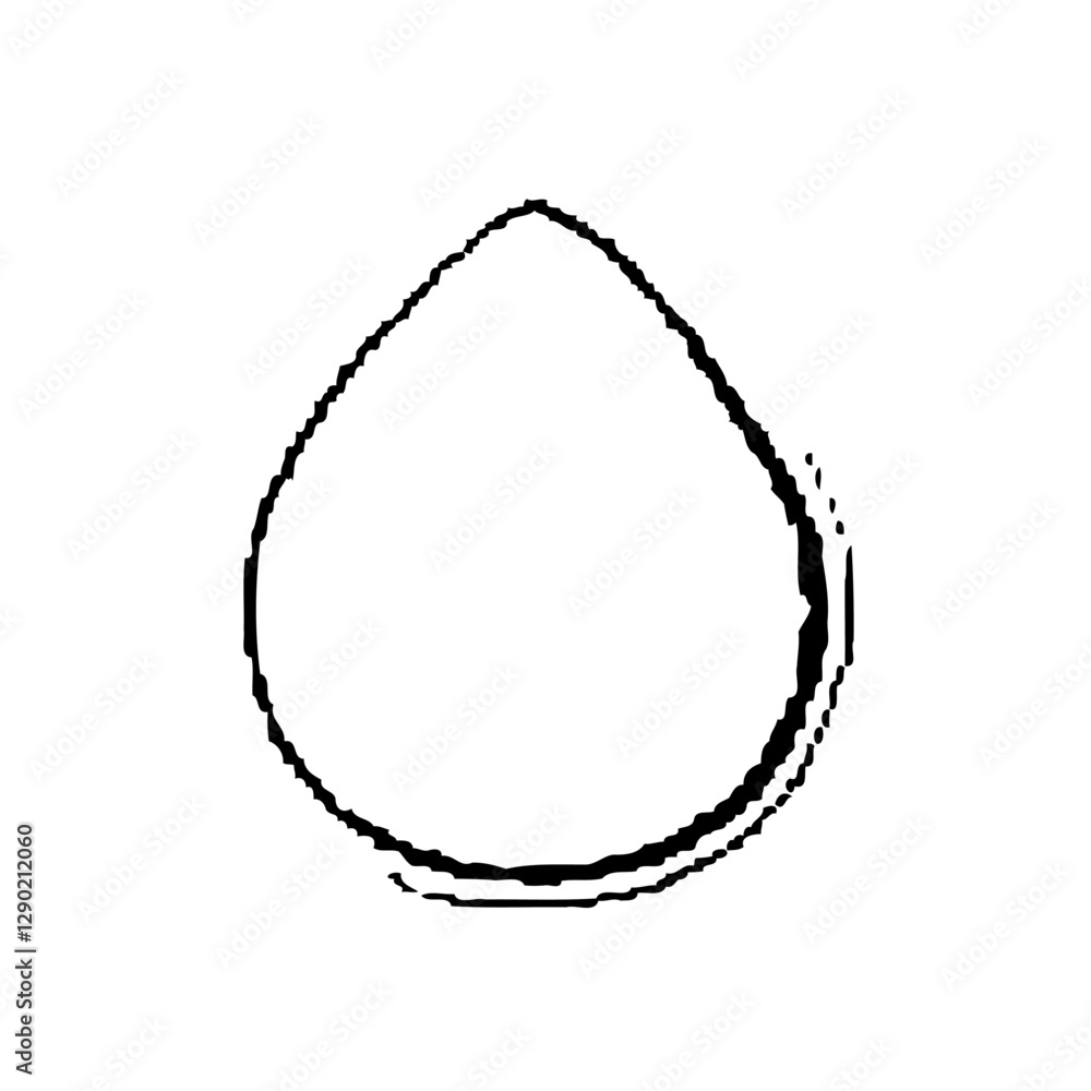 Abstract Water Drop - Black and White Minimalist Abstract Water Drop - Black and White Minimalist