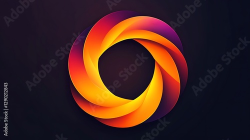 Abstract swirling ring design
