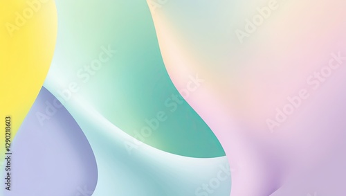 Abstract gradiant Background with Pastel Curves