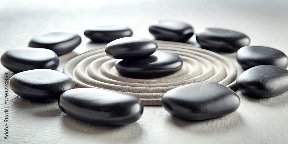 Serene Black Spa Stones Flat Lay on White Surface | High Depth of Field | Relaxation, Spa, Wellness, Meditation, Calm, Zen, Tranquility, Natural, Beauty, Serene Black Spa Stones Flat Lay on White Surface | High Depth of Field | Relaxation, Spa, Wellness, Meditation, Calm, Zen, Tranquility, Natural, Beauty,