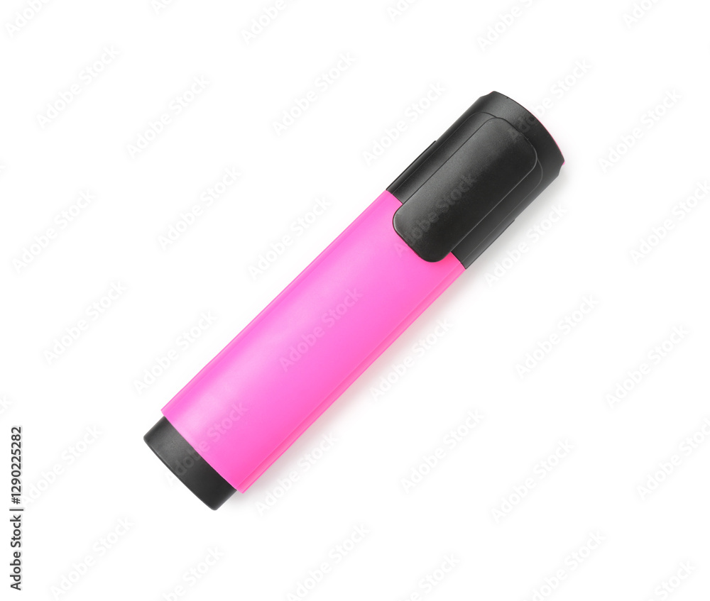 One highlighter isolated on white, top view One highlighter isolated on white, top view