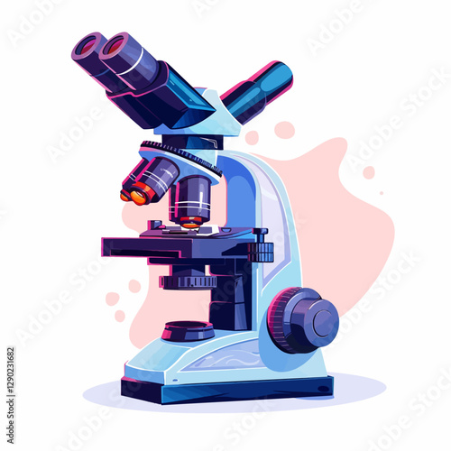 microscope on white background