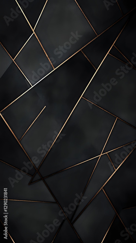 Wallpaper Mural Sleek dark wallpaper showcasing diagonal geometric lines with silver accents Torontodigital.ca