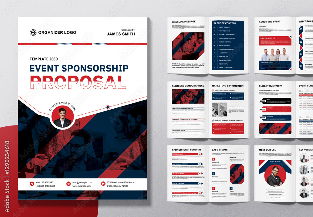Event Sponsorship Proposal Template Stock Template | Adobe Stock