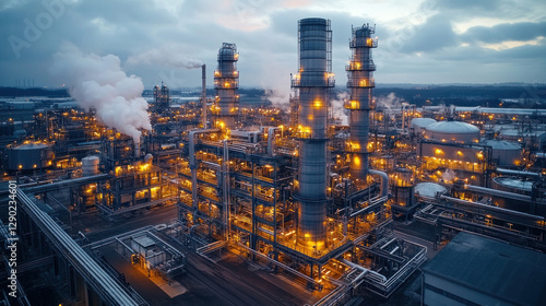 Wallpaper Mural Carbon capture pipelines connected to a large industrial plant, storing CO underground to reduce emissions Torontodigital.ca