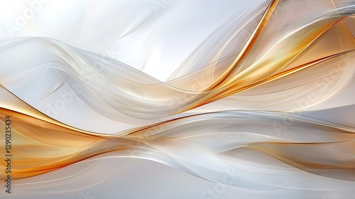Abstract Gold and Silver Waves