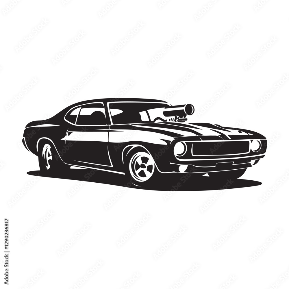 Fototapeta premium vintage Car silhouette vector illustration