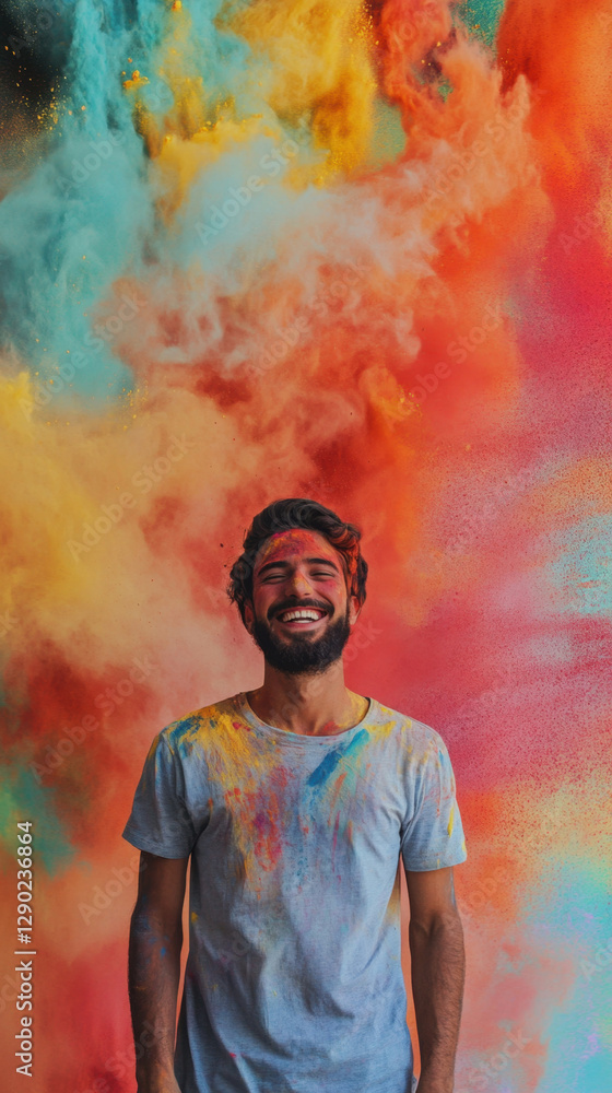 Fototapeta premium Holi Festival of Colors, a holiday in India