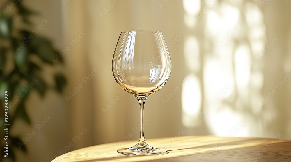 Elegant Wine Glass in Soft Lighting Elegant Wine Glass in Soft Lighting