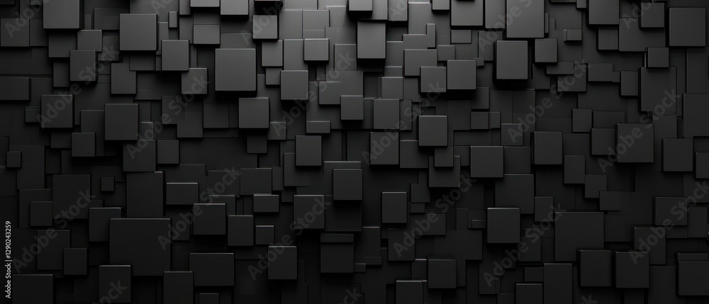 Abstract black geometric shapes on a textured wall Abstract black geometric shapes on a textured wall