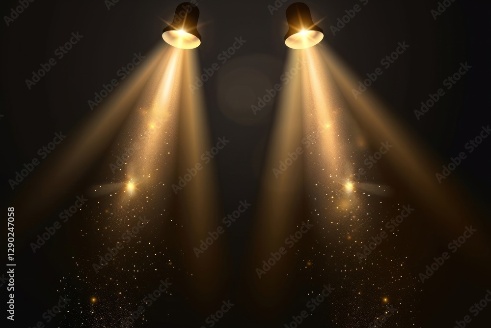 custom made wallpaper toronto digitalSpotlights illuminating sparkling particles