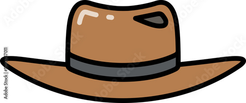 Crocodile dundee hat line icon