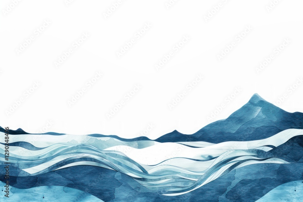 Abstract ocean waves landscape art Abstract ocean waves landscape art
