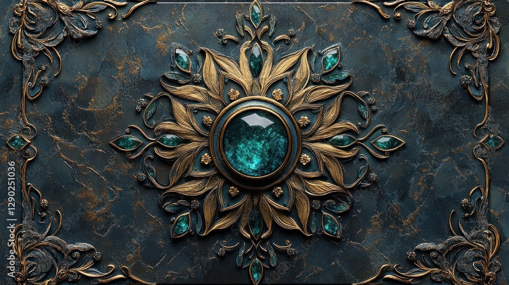 Ornate Teal Jewel Box Design Ornate Teal Jewel Box Design
