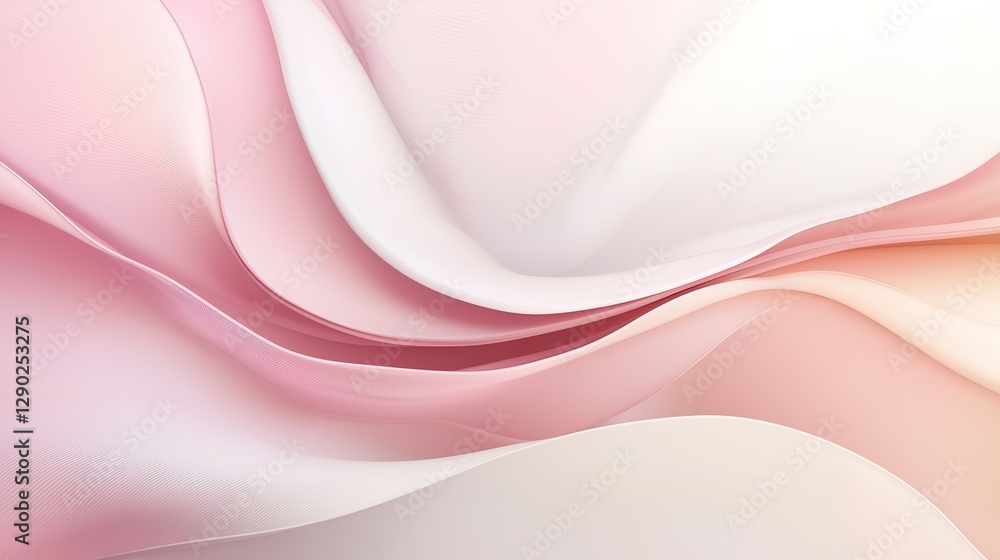 Obraz premium Abstract Pink & White Waves