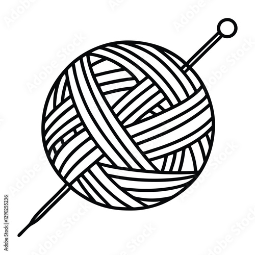 vector illustration of a knitting needles