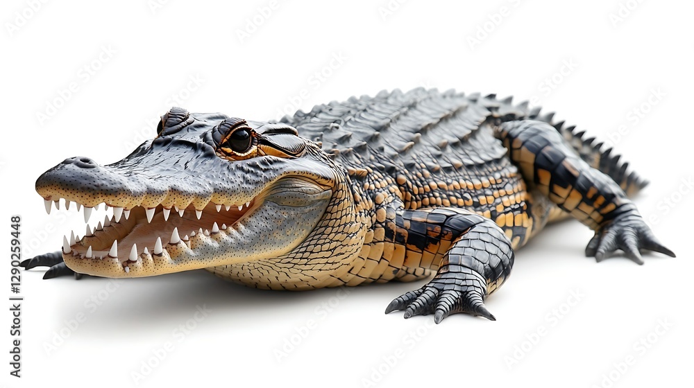 Obraz premium Alligator Profile, Open Jaws, Studio