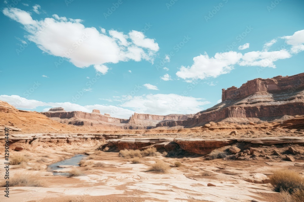 Fototapeta premium Canyon ground land sky.