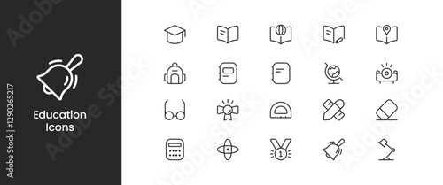 study and read book icon set library school education student learning journal research signs vector illustration for web and app