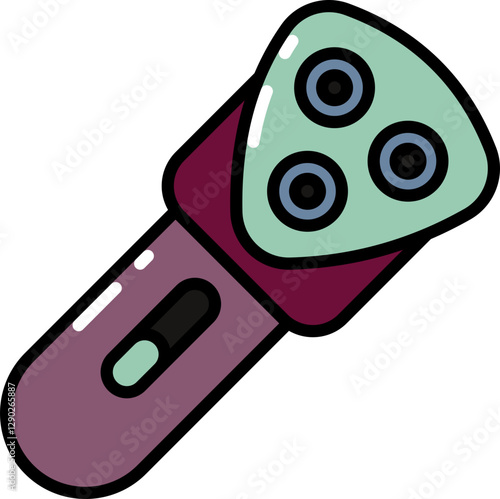 Electric rotary shaver line icon