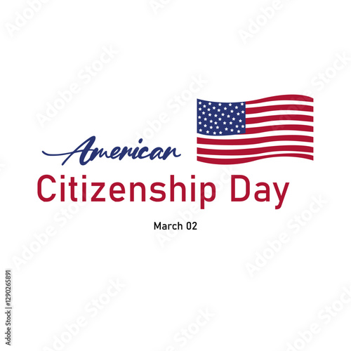 vector graphic of American Citizenship Day good for national American Citizenship Day celebration. flat design. flyer design.flat illustration.