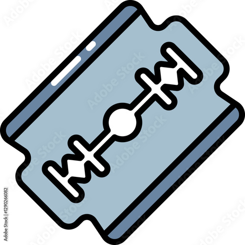 Razor blade line icon