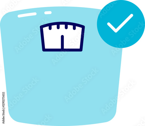 Scale weight line icon