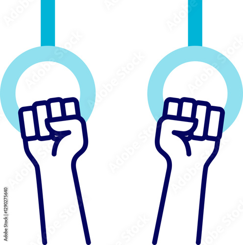 Gymnastic line icon