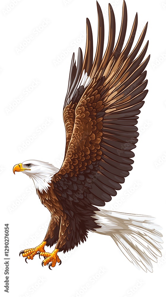 Obraz premium Majestic Eagle Soaring in Flight