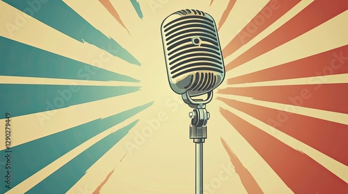 audio microphone retro style