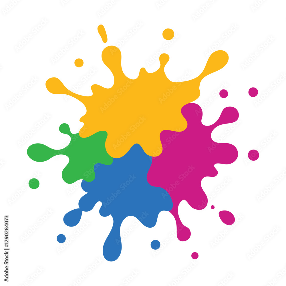 Fototapeta premium vector illustration of a colorful splash