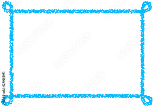 手描きのクレヨン素材　背景　フレーム