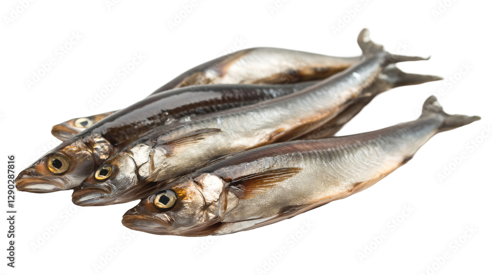 Freshly Caught Fish Displayed on a White Background for Culinary Use Freshly Caught Fish Displayed on a White Background for Culinary Use