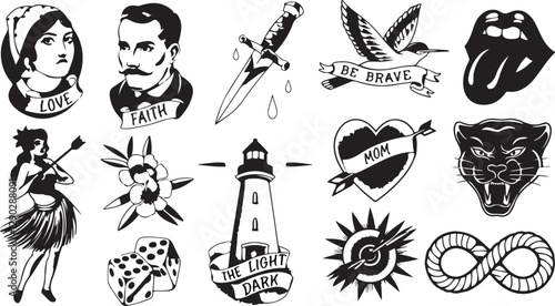 Traditional Tattoo Flash Designs, native american indian tribal tattoo