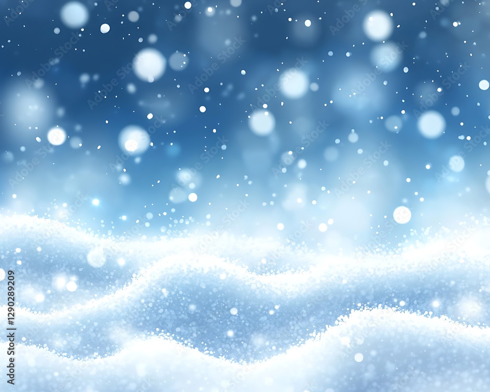 Fototapeta premium Winter Snowfall Landscape Background