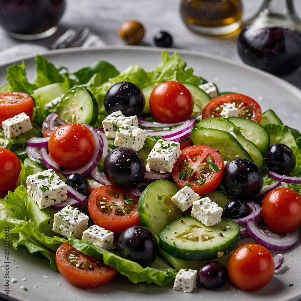 greek salad with feta cheese and olives greek salad with feta cheese and olives