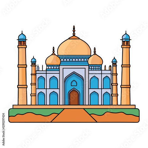 taj mahal vector illustration