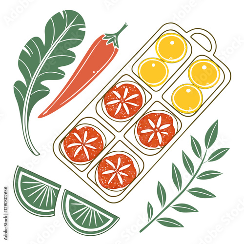 Pakora food silhouette vector illustration