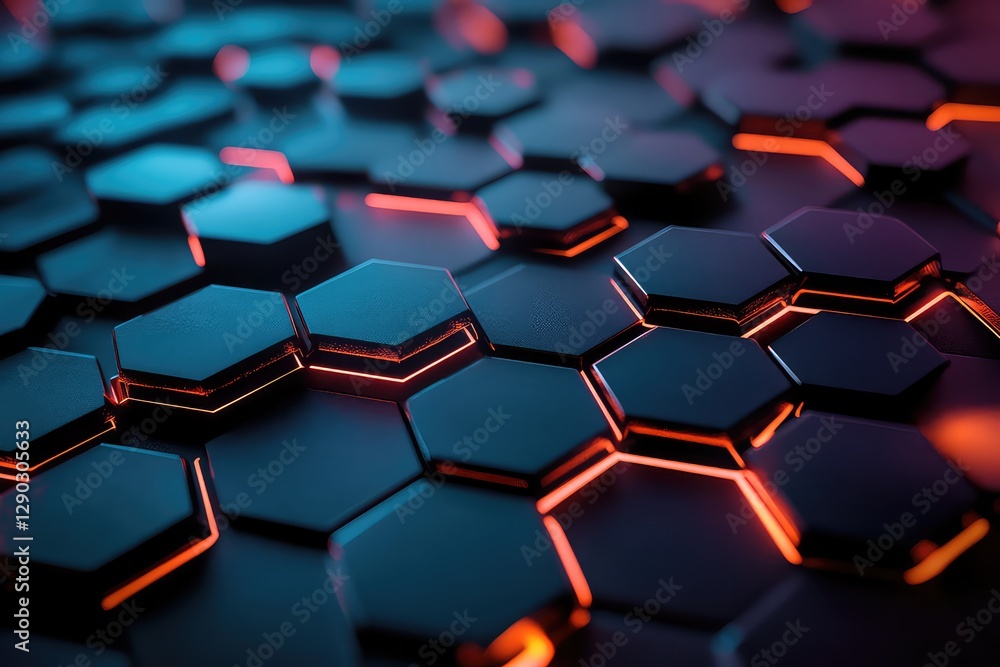 A futuristic tech-themed wallpaper with metallic hexagon textures. A futuristic tech-themed wallpaper with metallic hexagon textures.