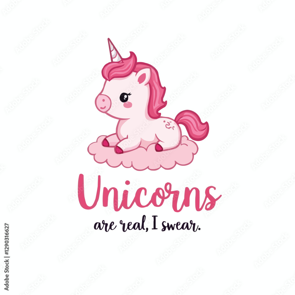 Cute unicorn vector cartoon illustration Cute unicorn vector cartoon illustration