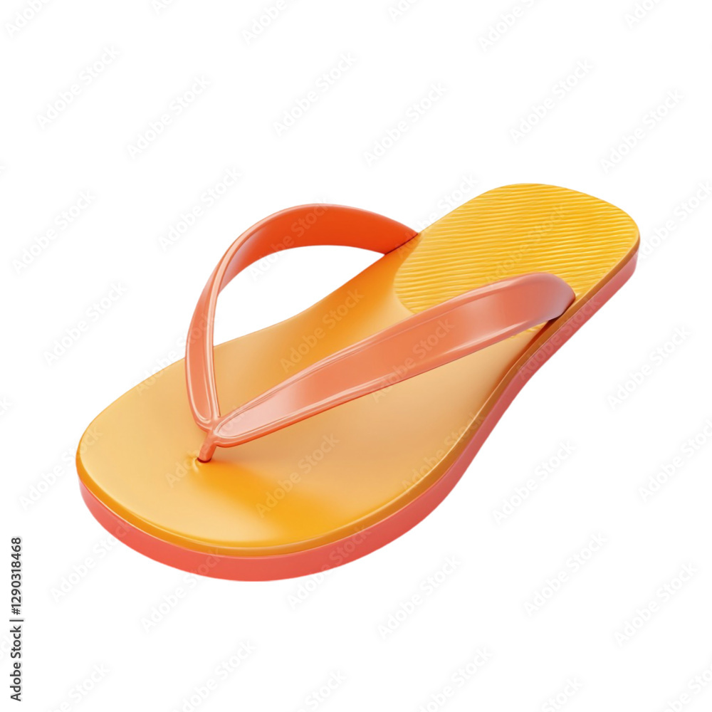 Orange Summer Flip Flop Sandal Beach Footwear Orange Summer Flip Flop Sandal Beach Footwear